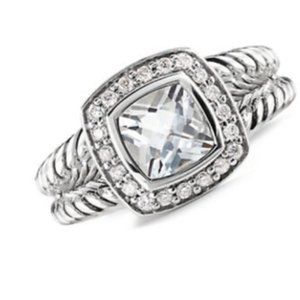 David Yurman Albion Ring White Topaz & Diamonds